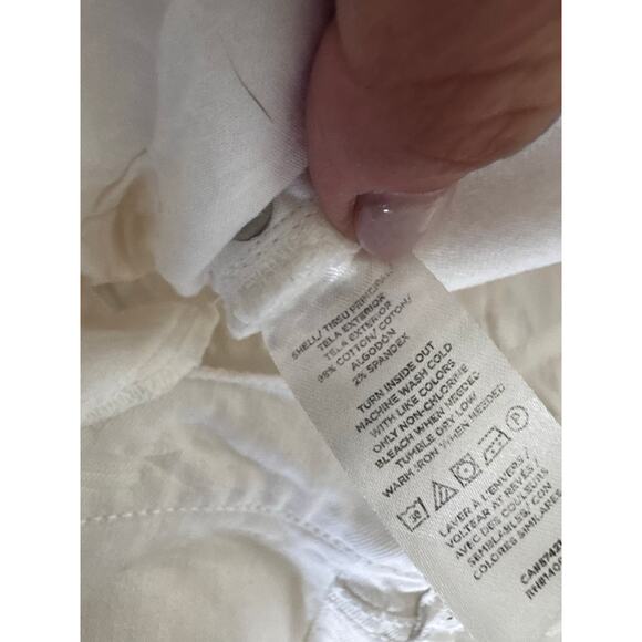 Loft White Denim Skirt Size 8 Petite Mini Skirt Button Fly Women's - Picture 4 of 11